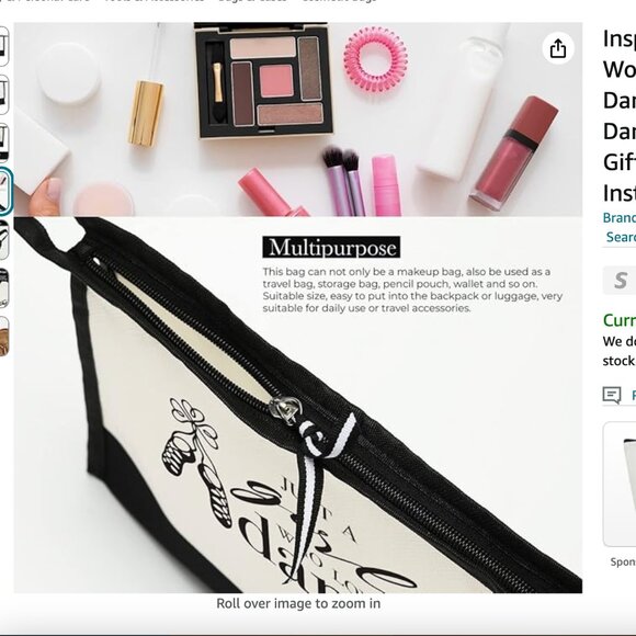 GIRL WHO LOVES TO DANCE CANVAS POUCH NEW IN PACKAGE - Picture 5 of 8